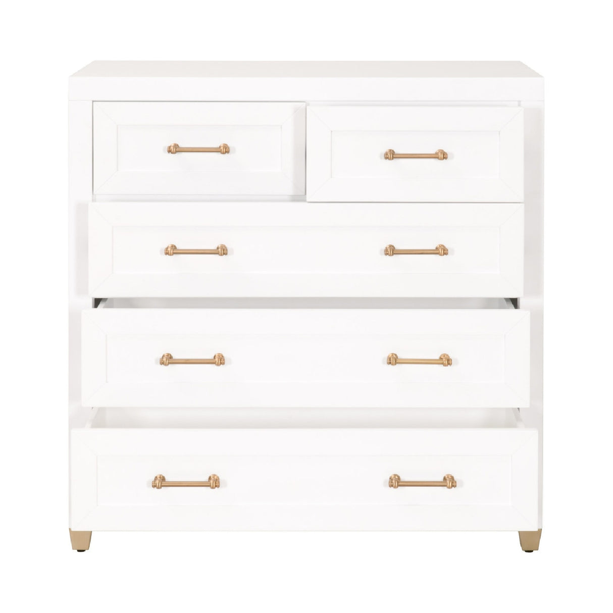 White 5-Drawer High Chest | Oroa.com