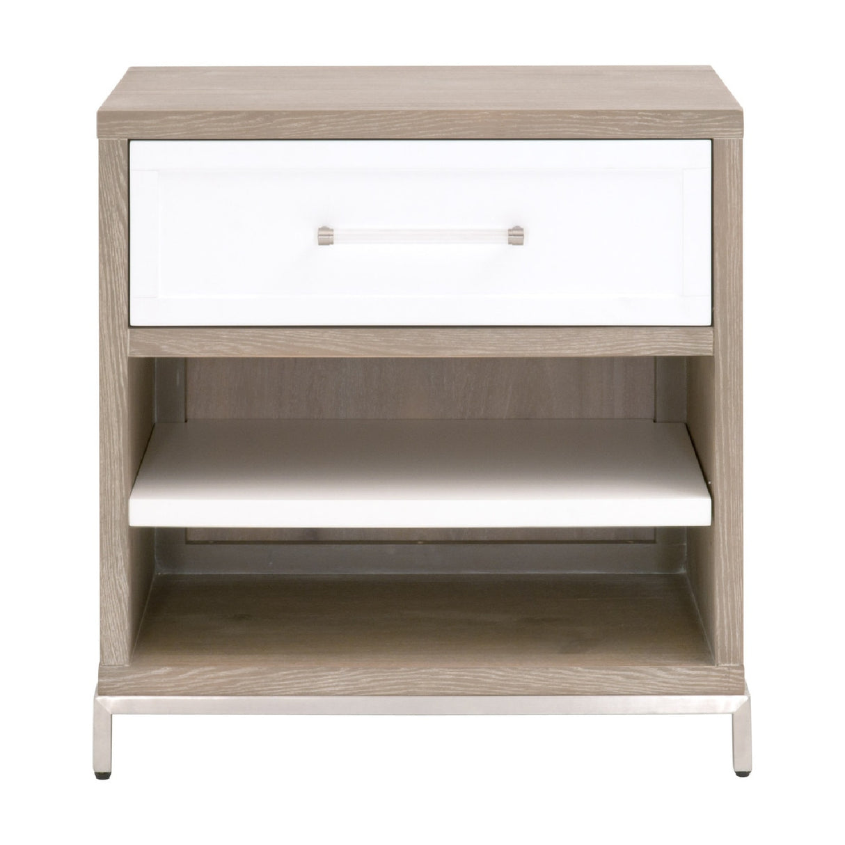 Gray Acacia 1-Drawer Nightstand | Oroa.com