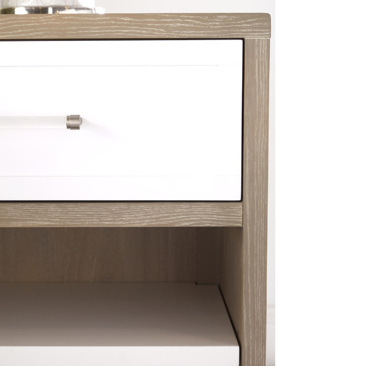 Gray Acacia 1-Drawer Nightstand | Oroa.com