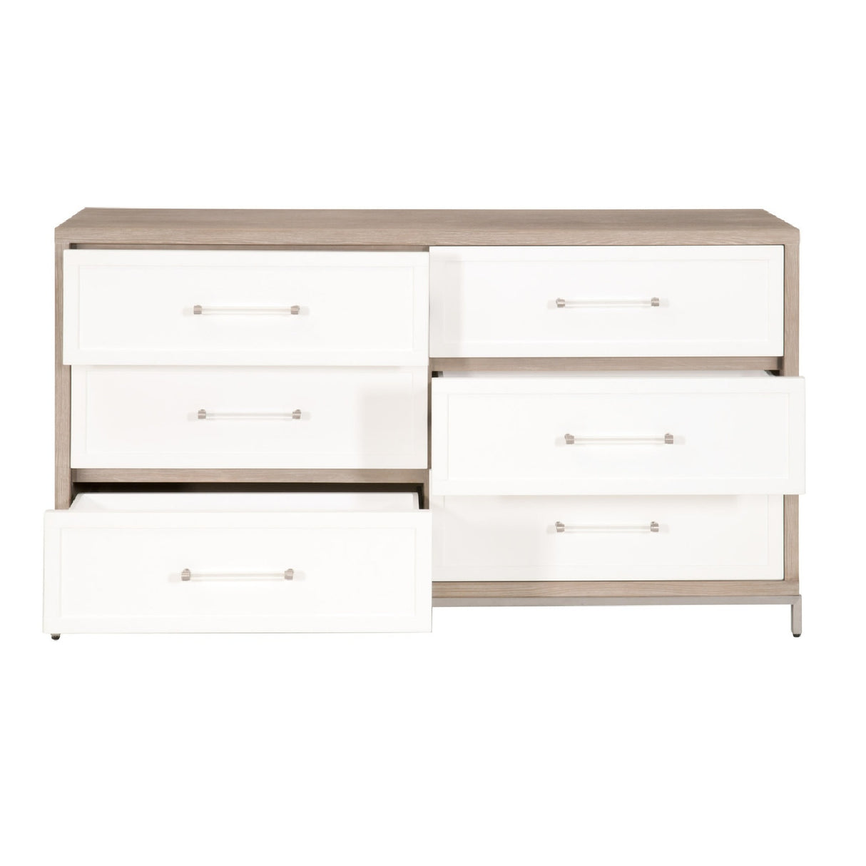 Gray Acacia 6-Drawer Double Dresser | Oroa.com