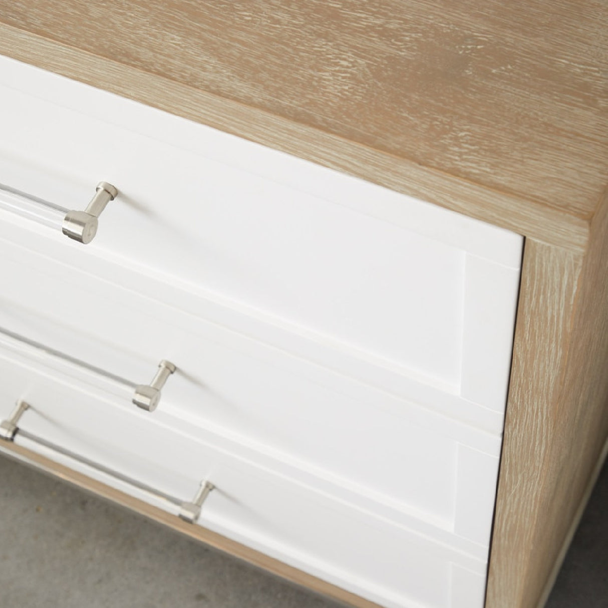 Gray Acacia 6-Drawer Double Dresser | Oroa.com