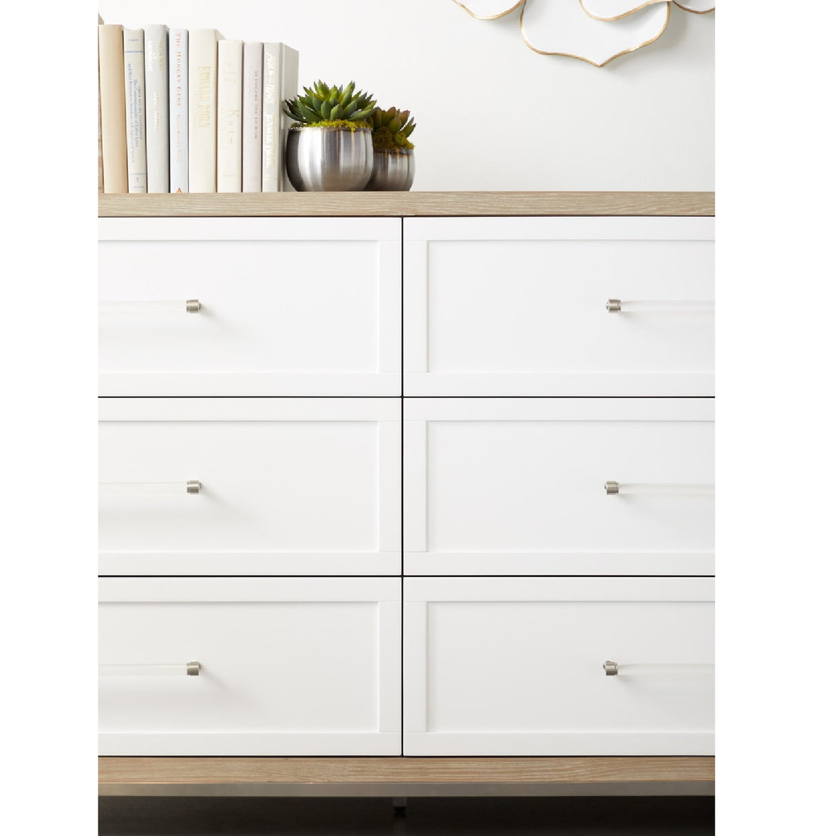 Gray Acacia 6-Drawer Double Dresser | Oroa.com