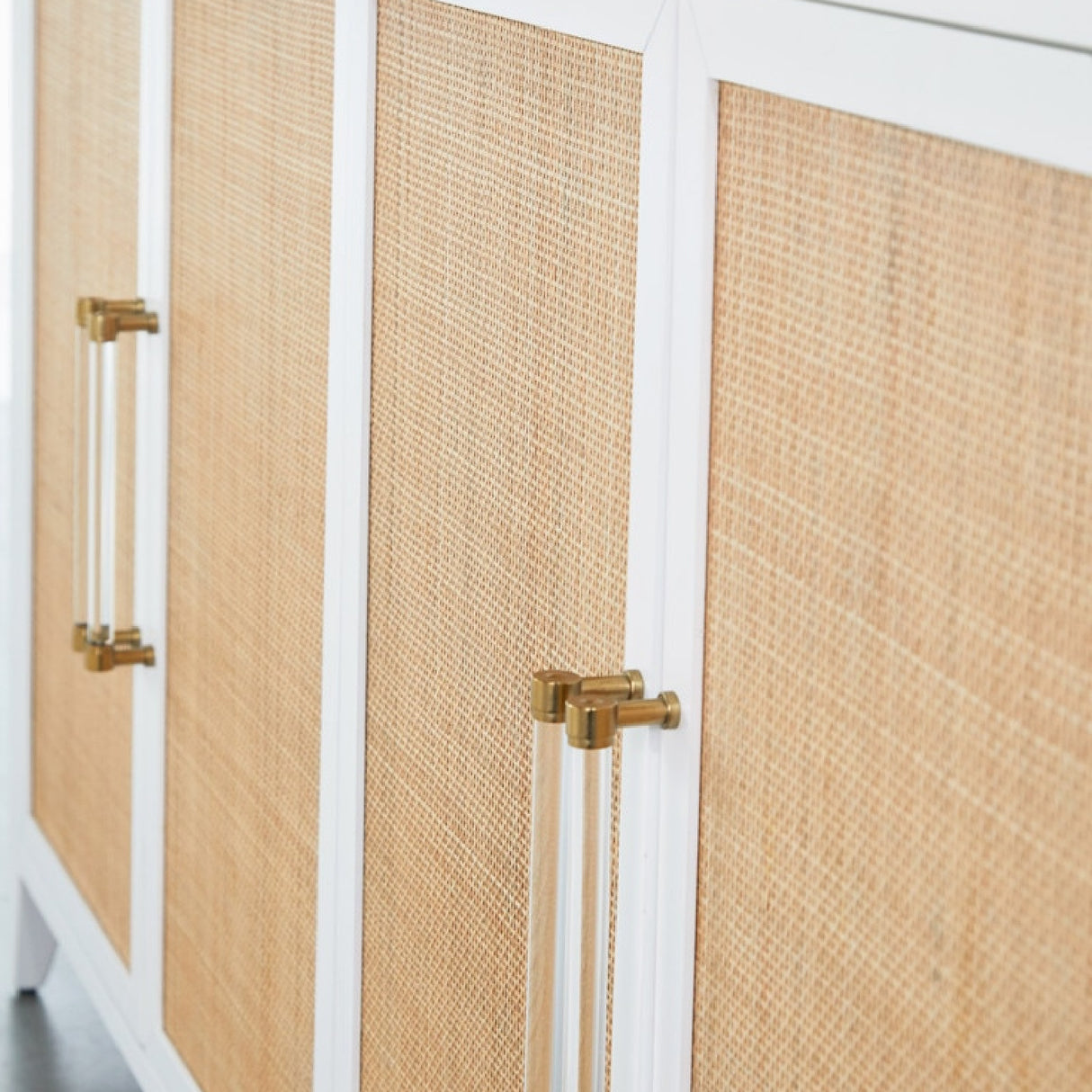 Rattan Inlaid 4-Door Sideboard | Oroa.com