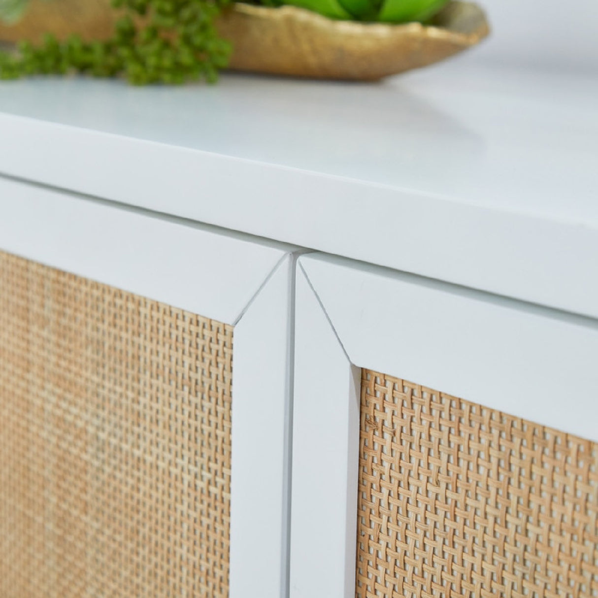 Rattan Inlaid 4-Door Sideboard | Oroa.com