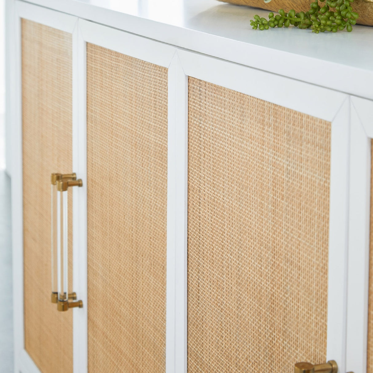 Rattan Inlaid 4-Door Sideboard | Oroa.com