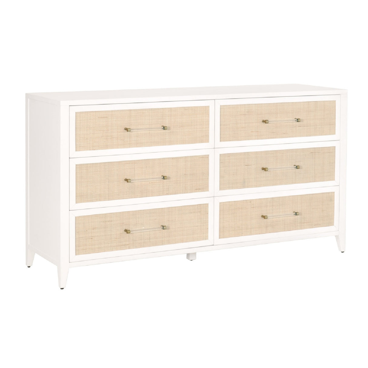 Rattan Inlaid 6-Drawer Double Dresser | Oroa.com