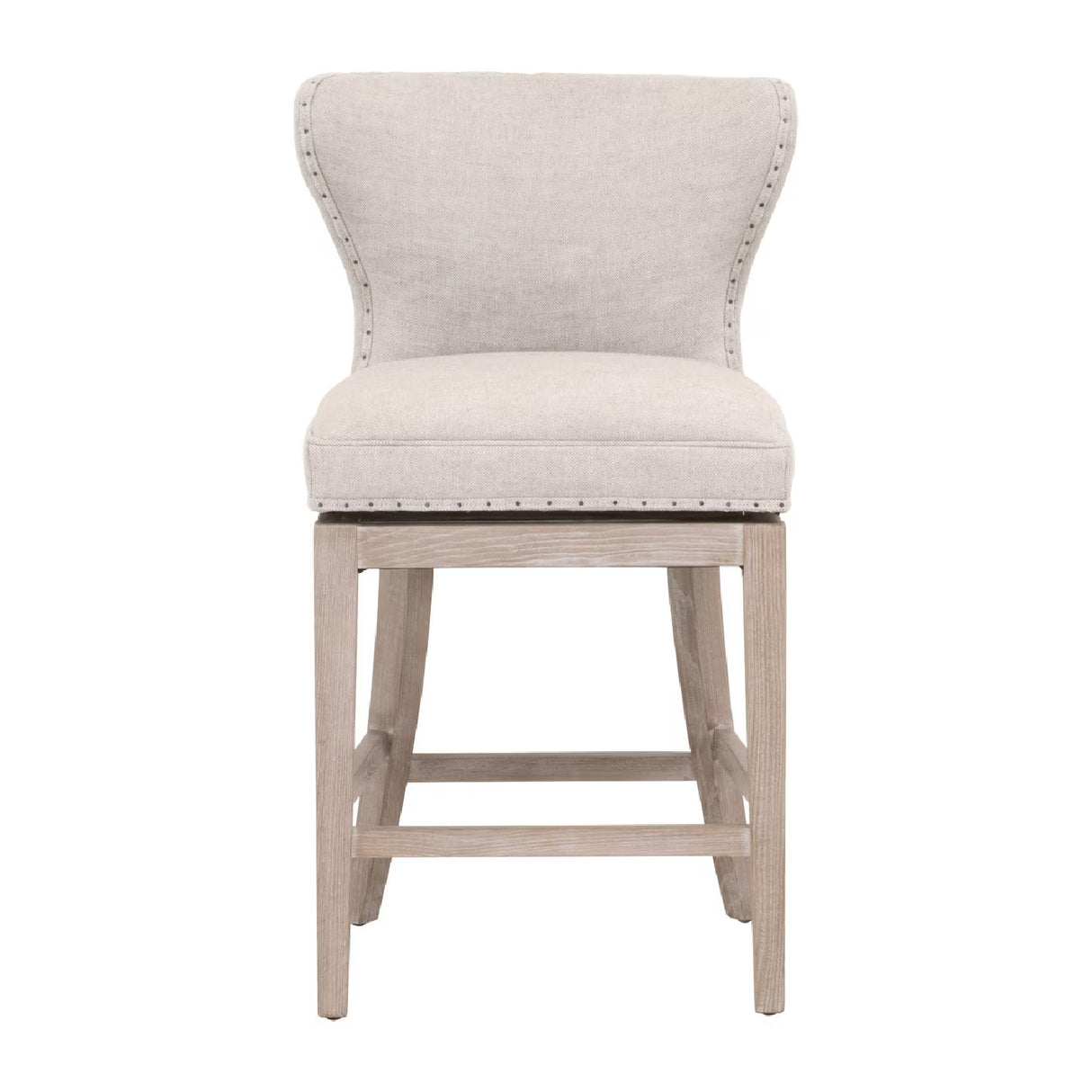 Modern European furniture - Nail Tacked Swivel Counter Stool - www.oroa.com | Oroa.com