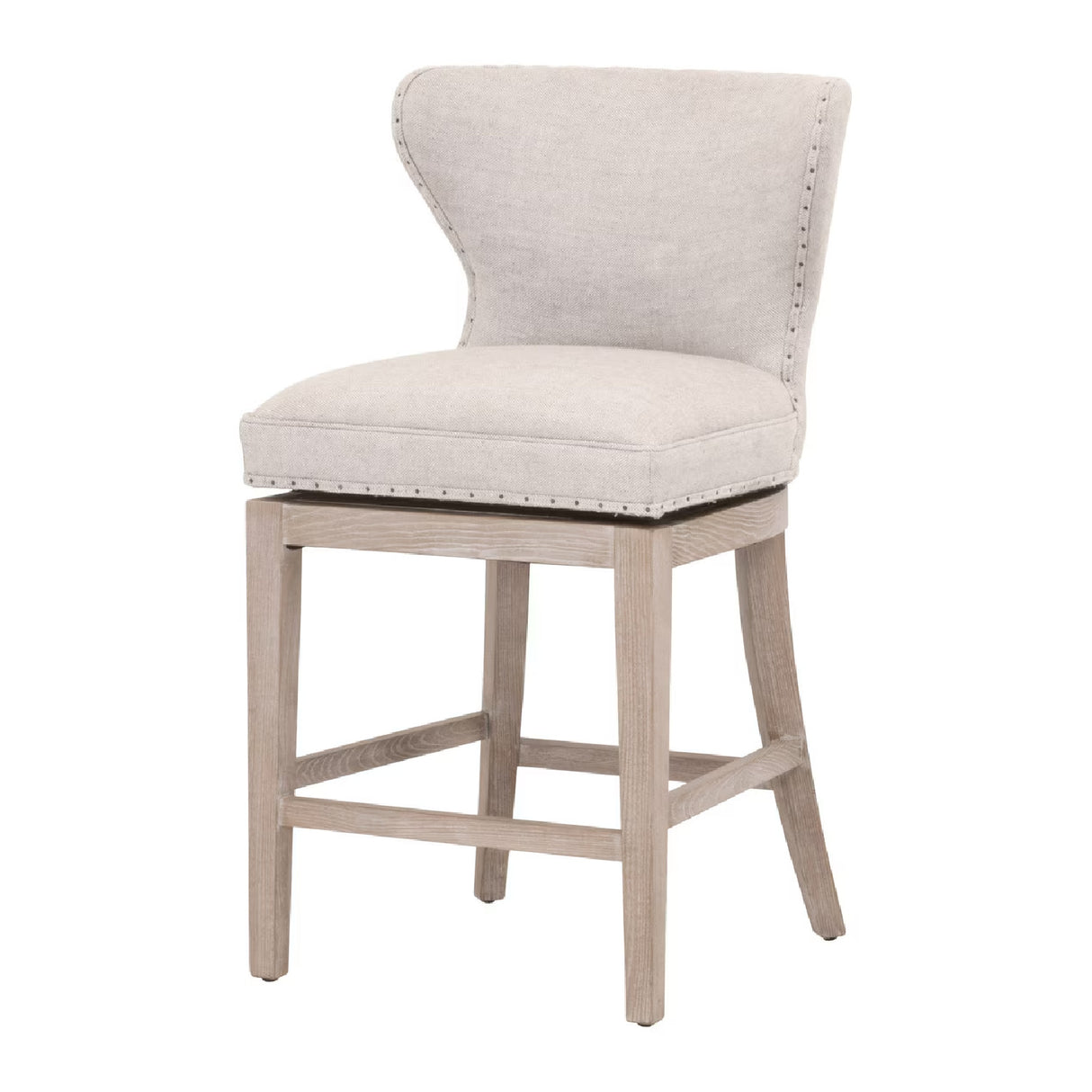 Modern European furniture - Nail Tacked Swivel Counter Stool - www.oroa.com | Oroa.com
