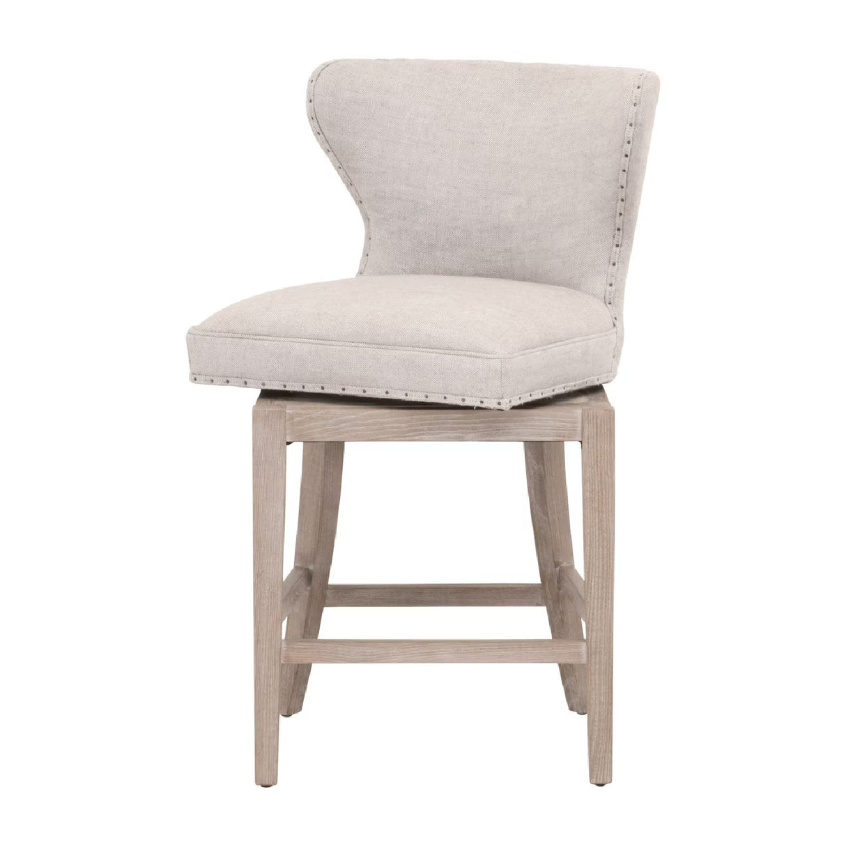 Modern European furniture - Nail Tacked Swivel Counter Stool - www.oroa.com | Oroa.com