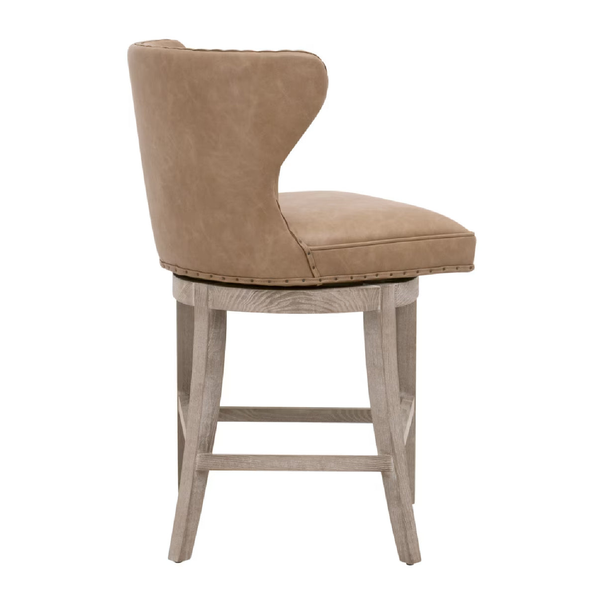 Modern European furniture - Nail Tacked Swivel Counter Stool - www.oroa.com | Oroa.com