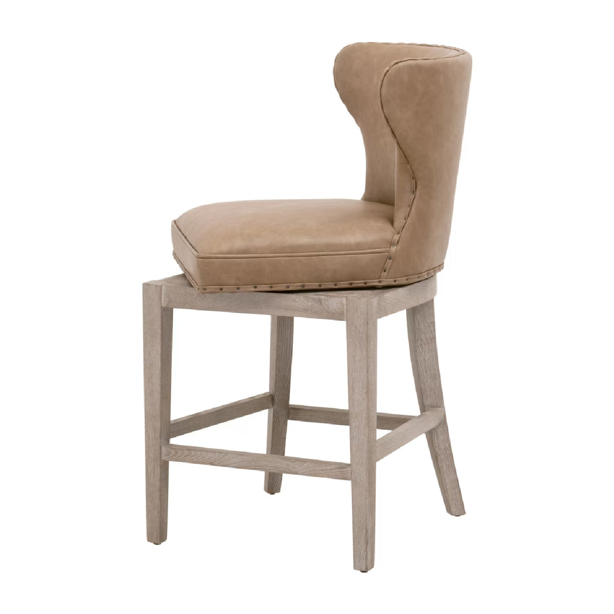 Modern European furniture - Nail Tacked Swivel Counter Stool - www.oroa.com | Oroa.com