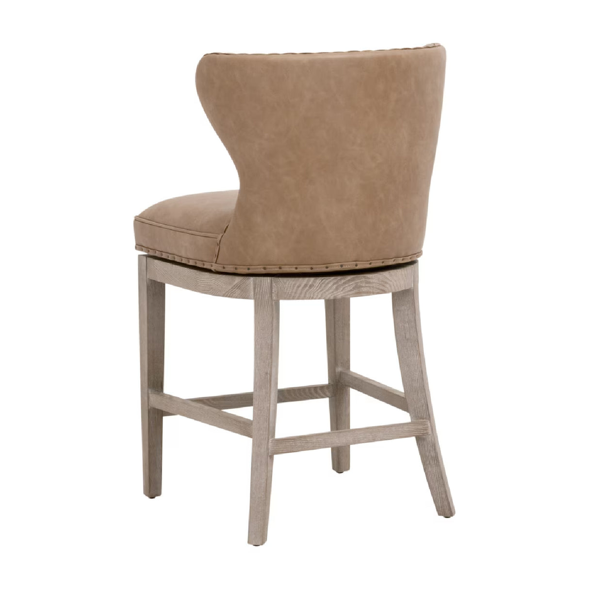 Modern European furniture - Nail Tacked Swivel Counter Stool - www.oroa.com | Oroa.com