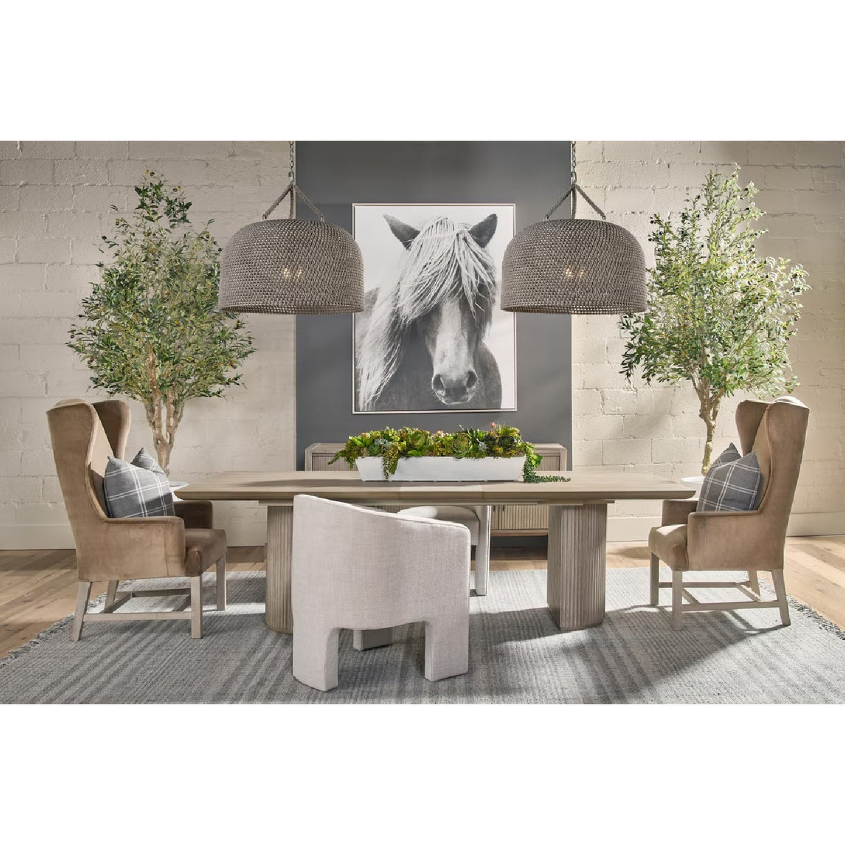 French Linen 3-Legged Accent Chair | Oroa.com