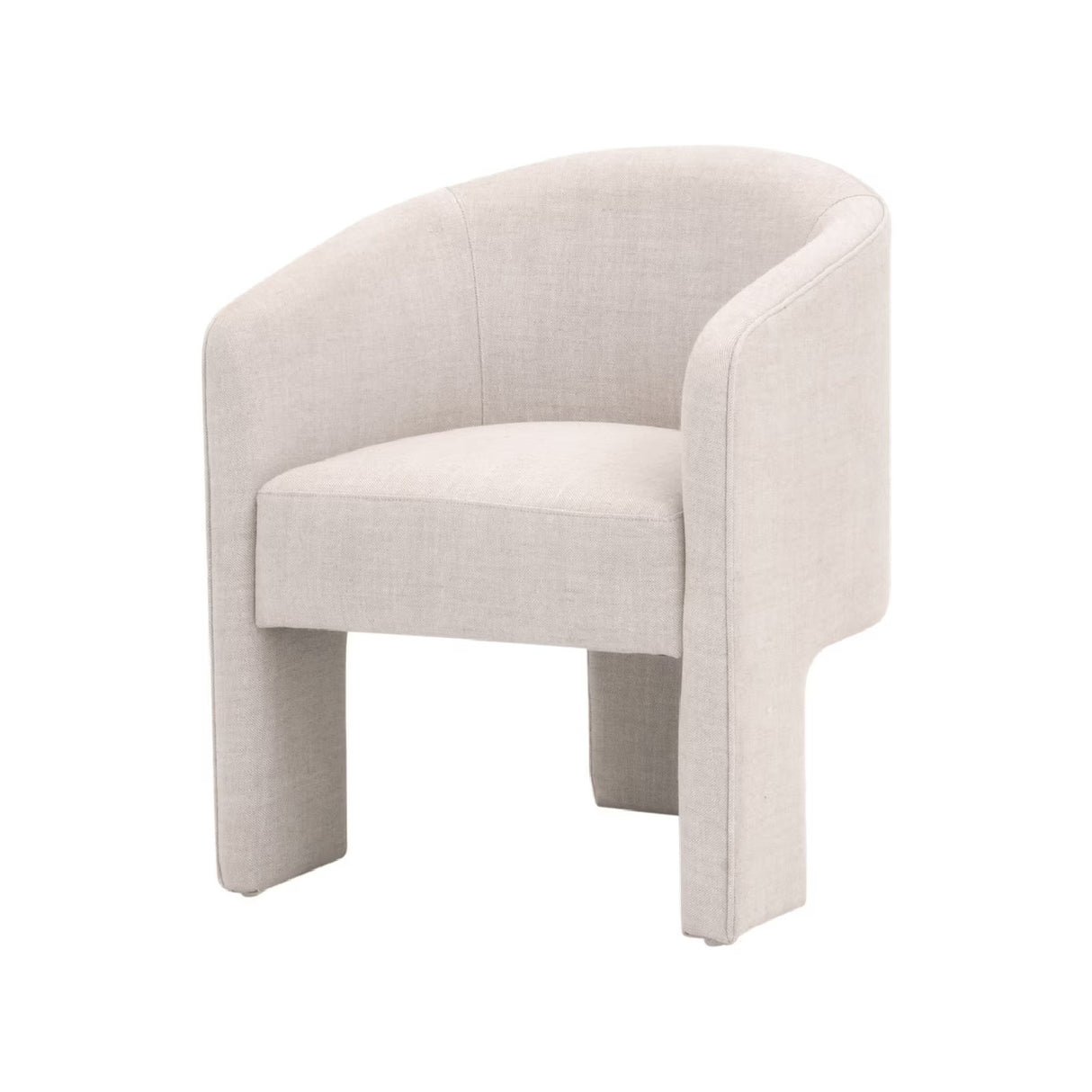 French Linen 3-Legged Accent Chair | Oroa.com