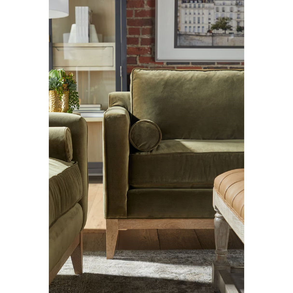 Velvet Modern Loveseat | Oroa.com