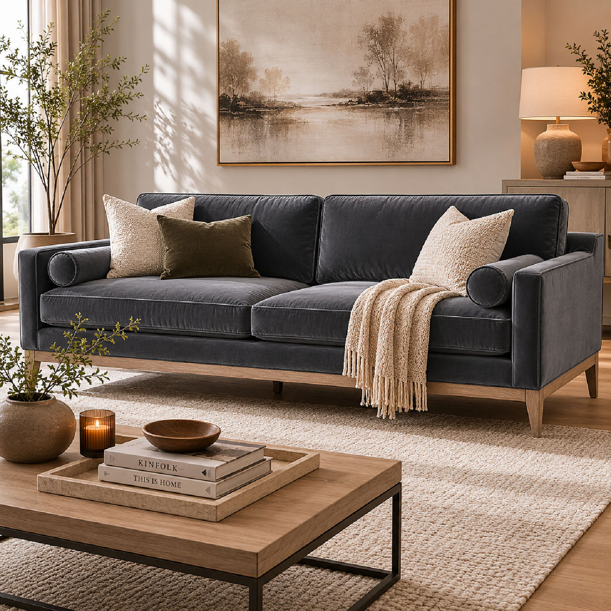 Velvet Modern Sofa | Oroa.com