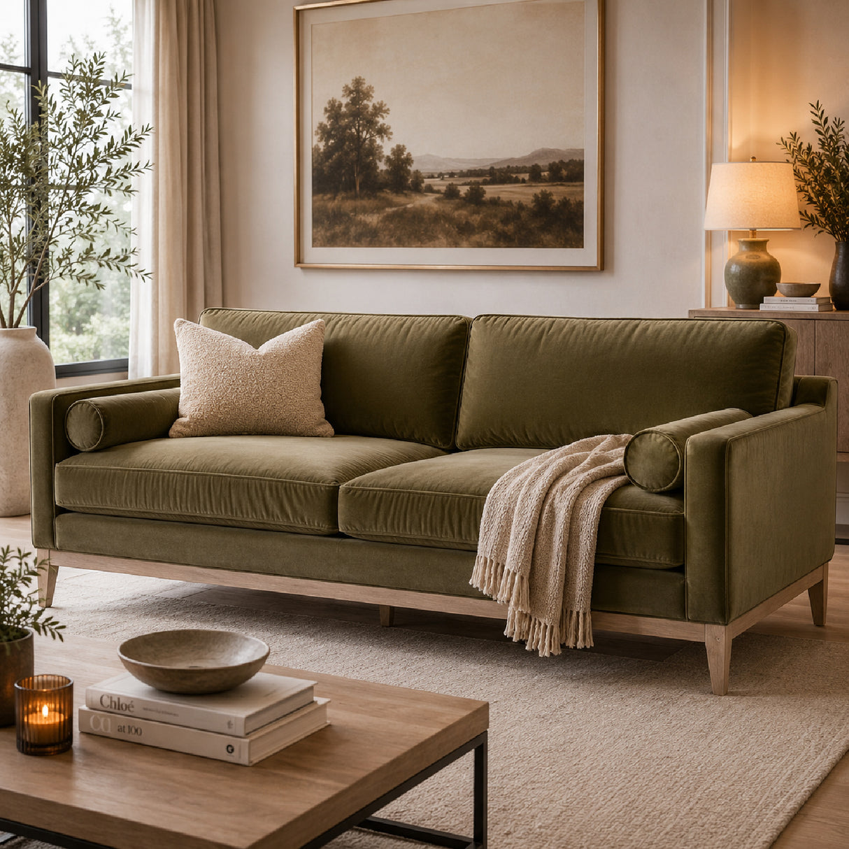 Velvet Modern Sofa | Oroa.com