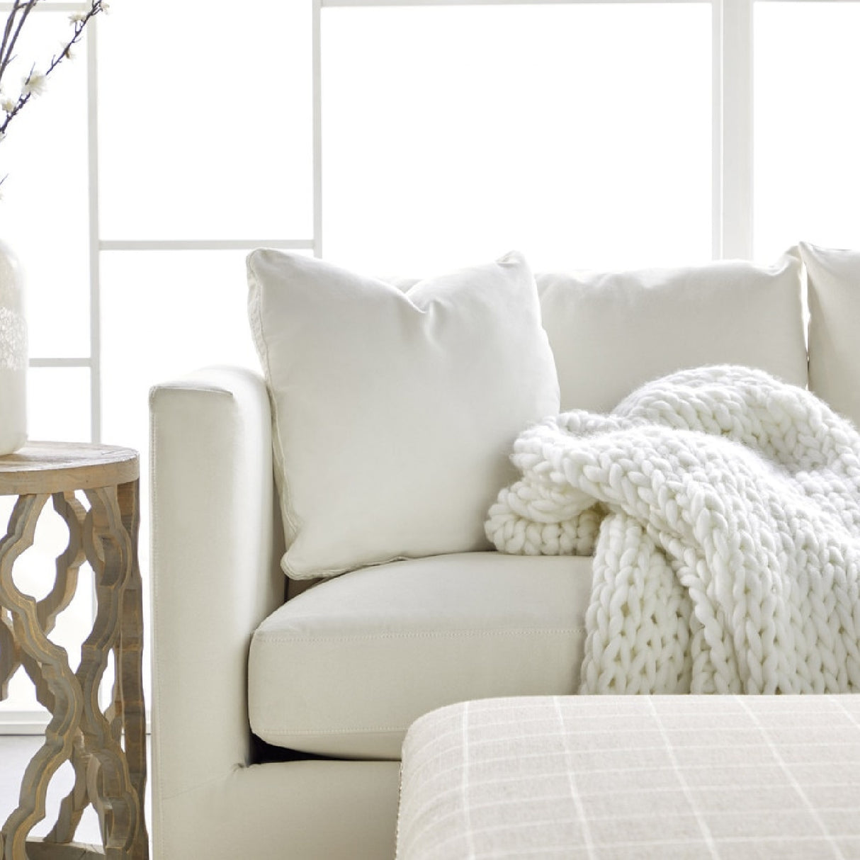 White Fabric Sofa | Oroa.com
