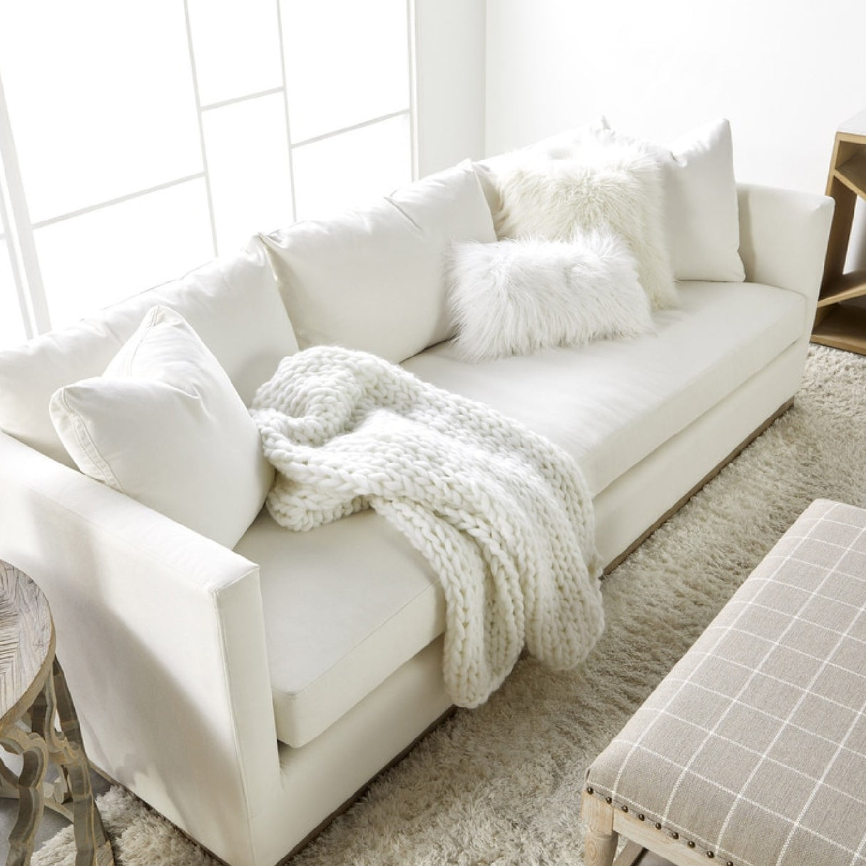 White Fabric Sofa | Oroa.com