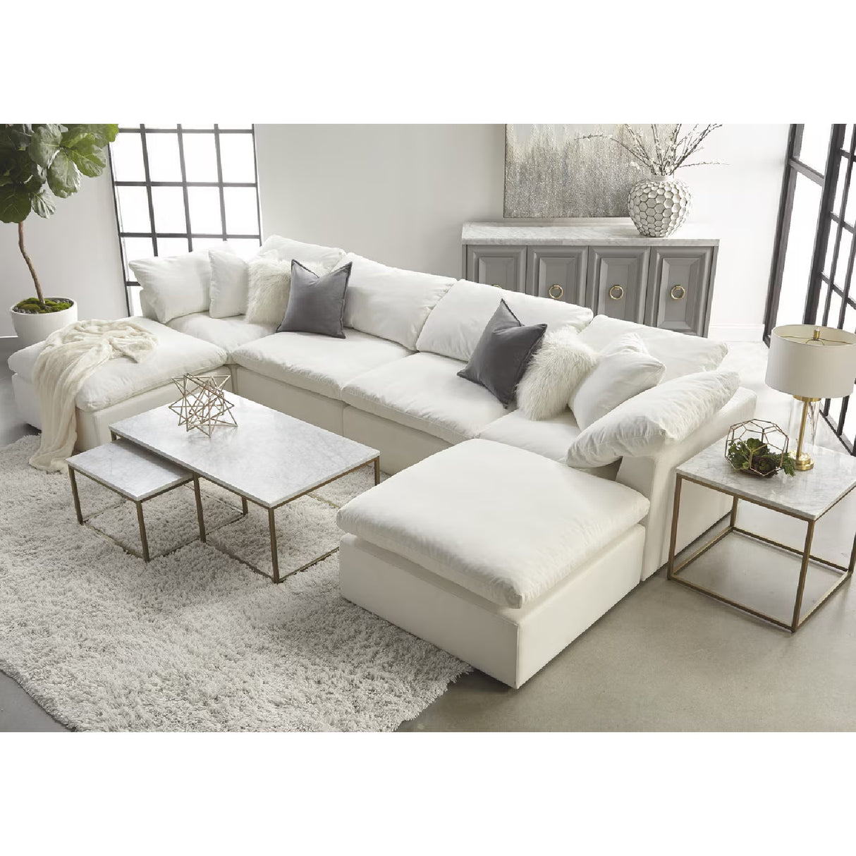 Modern European furniture - Cushioned Modular Sofa Chair - www.oroa.com | Oroa.com