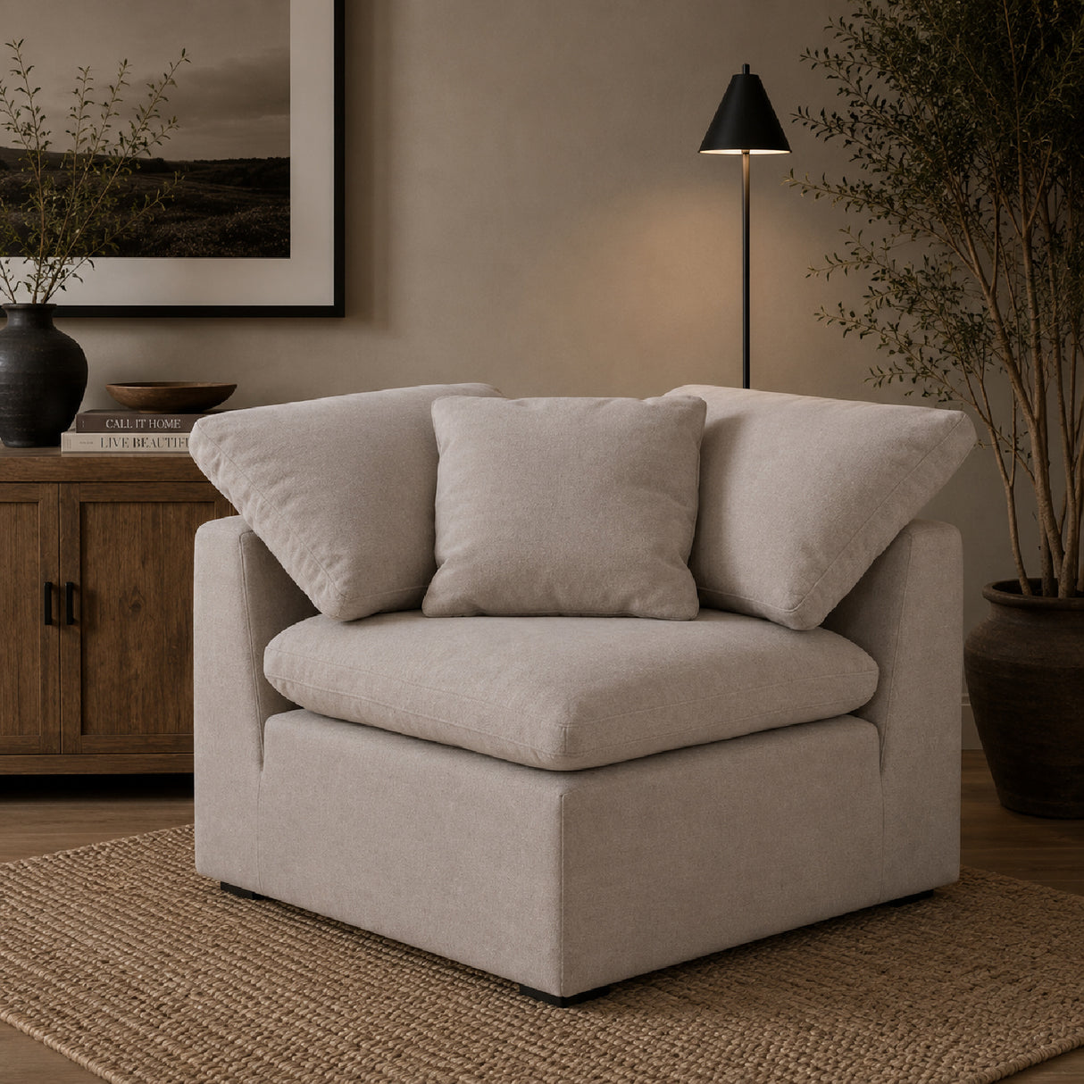 Modern European furniture - Cushioned Modular Sofa Chair - www.oroa.com | Oroa.com