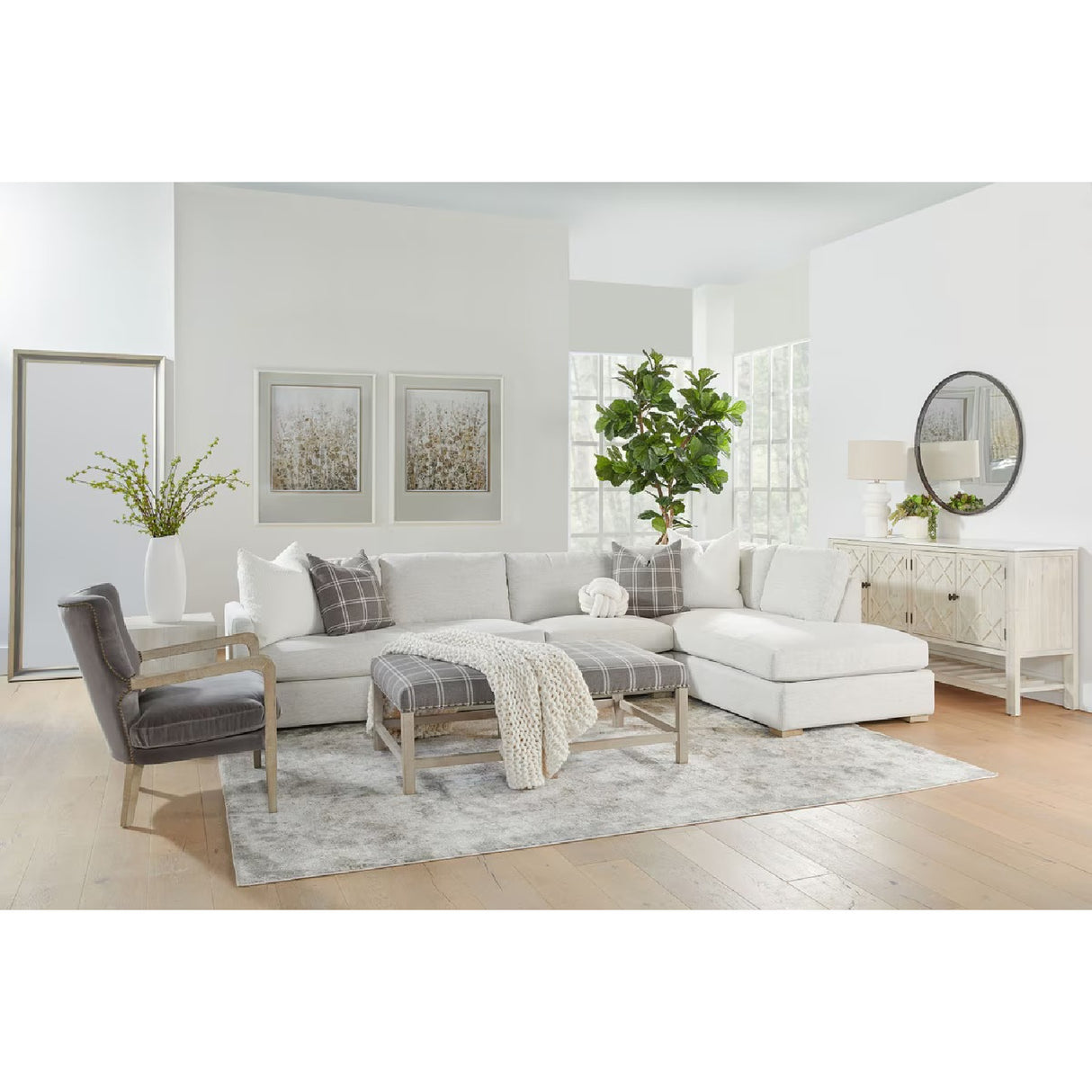 Gray Modular Chaise Lounge | Oroa.com