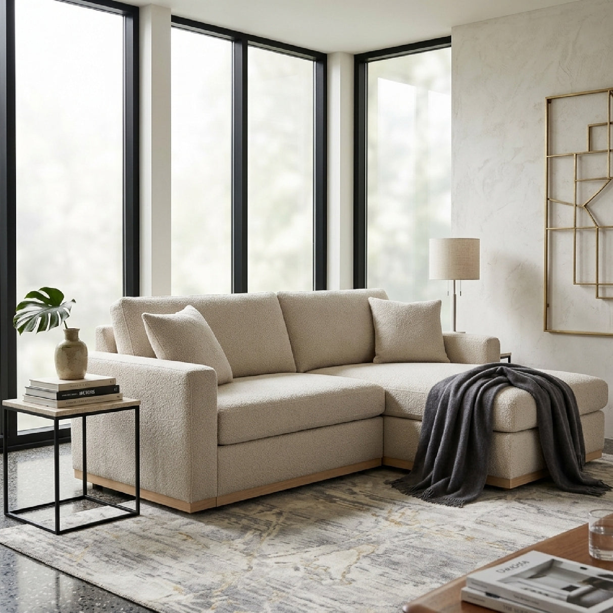 Modern European furniture - Boucle Queen Sleeper Sofa - www.oroa.com | Oroa.com
