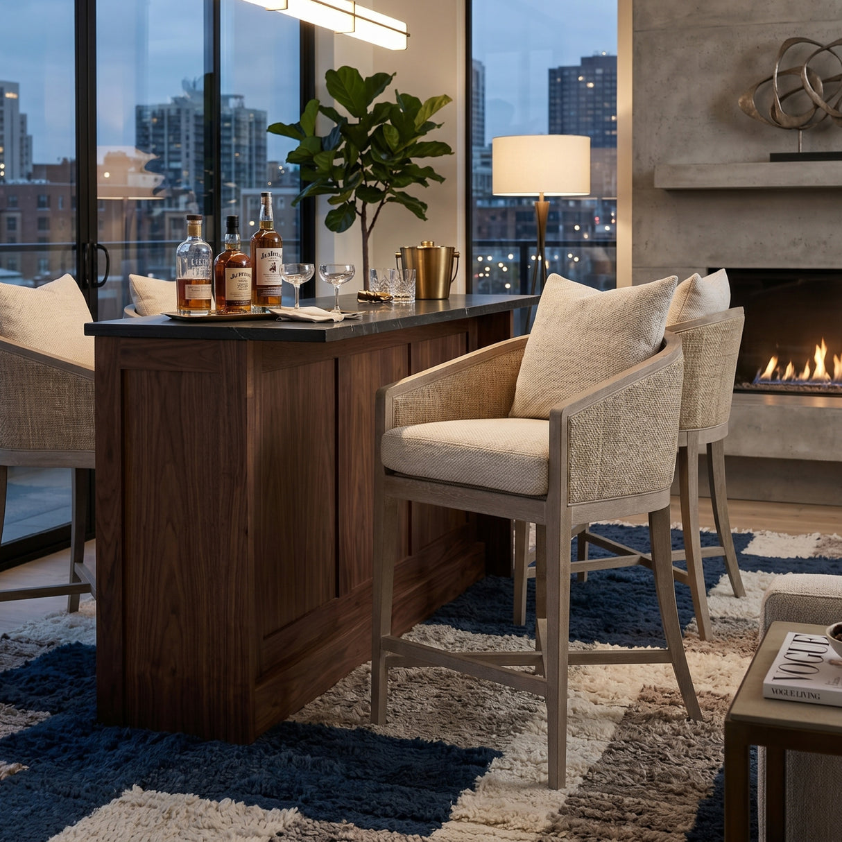 Cane Wrapped Counter Stool | Oroa.com
