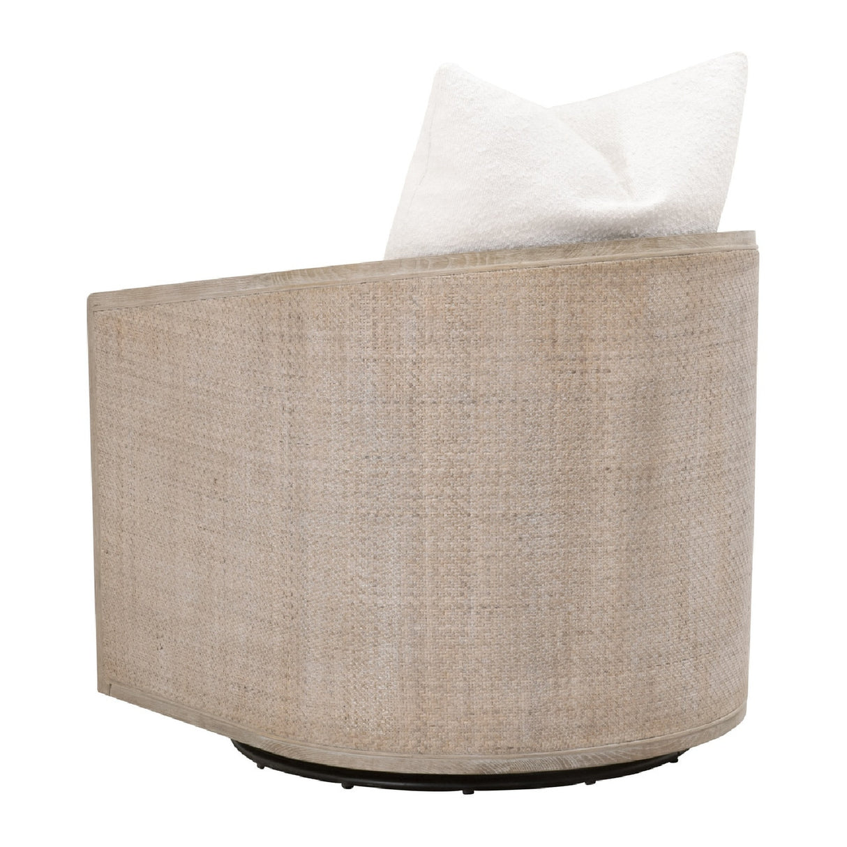 Curved Oak Swivel Club Chair | Oroa.com