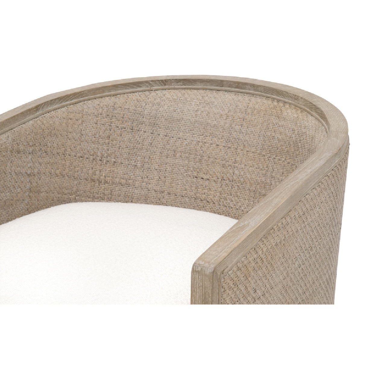 Curved Oak Swivel Club Chair | Oroa.com