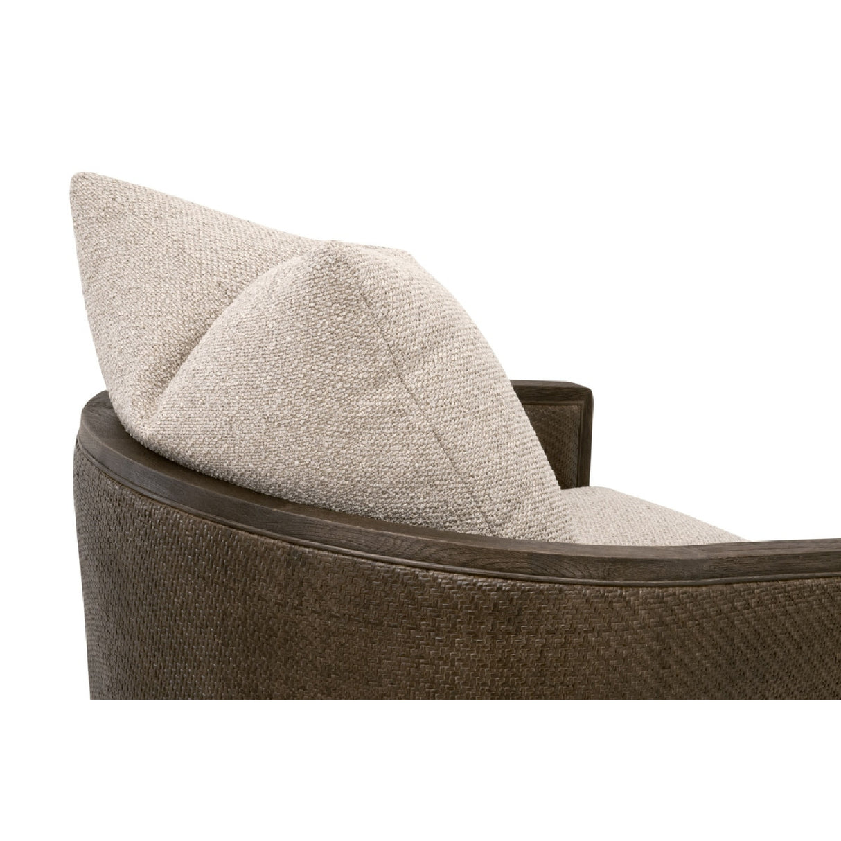 Curved Oak Swivel Club Chair | Oroa.com