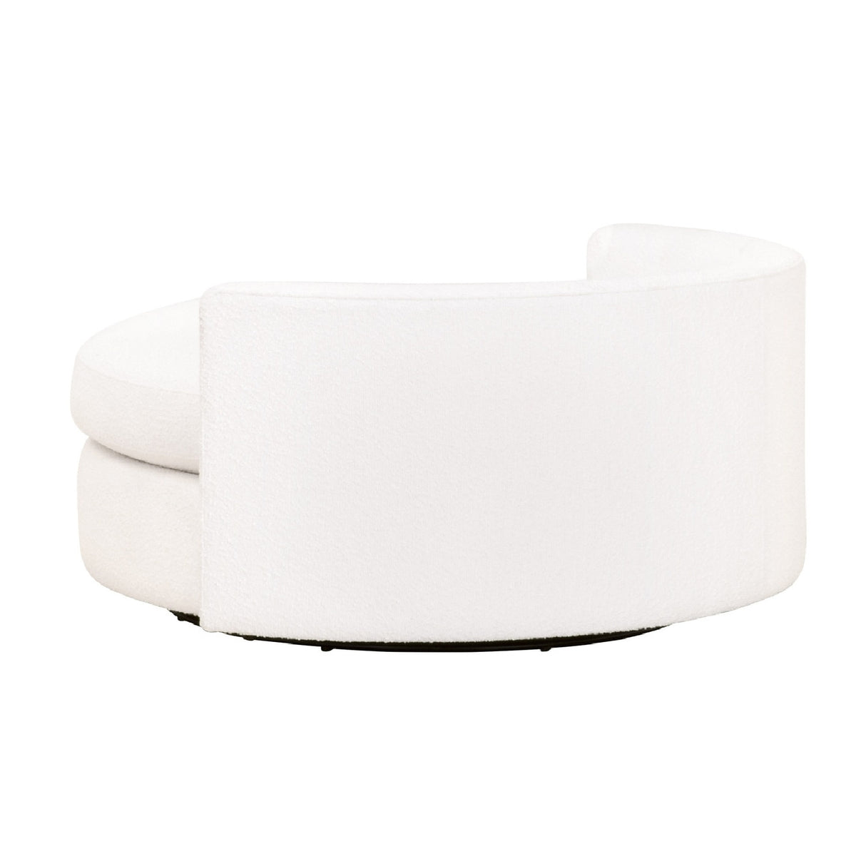 White Boucle Round Swivel Chair | Oroa.com