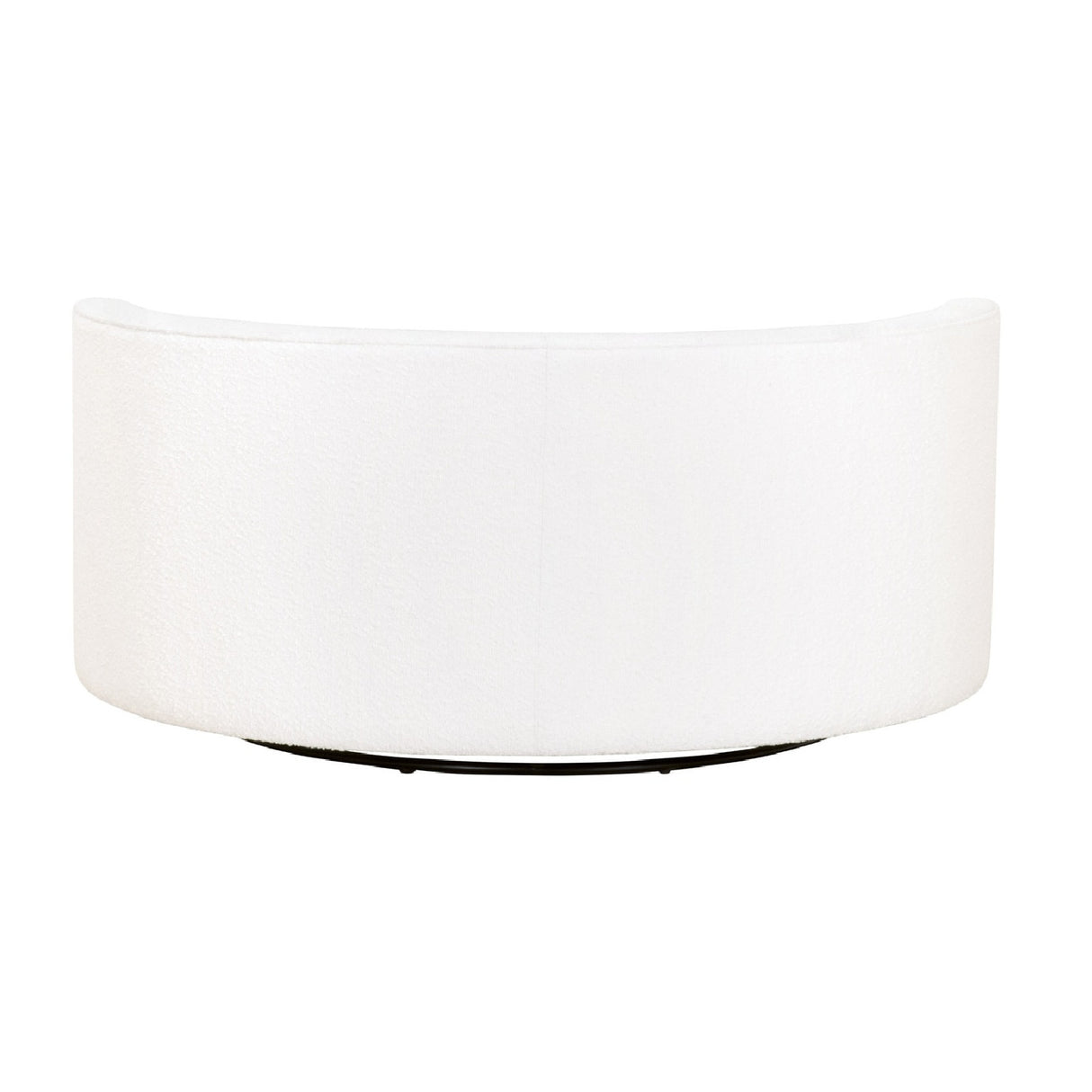 White Boucle Round Swivel Chair | Oroa.com