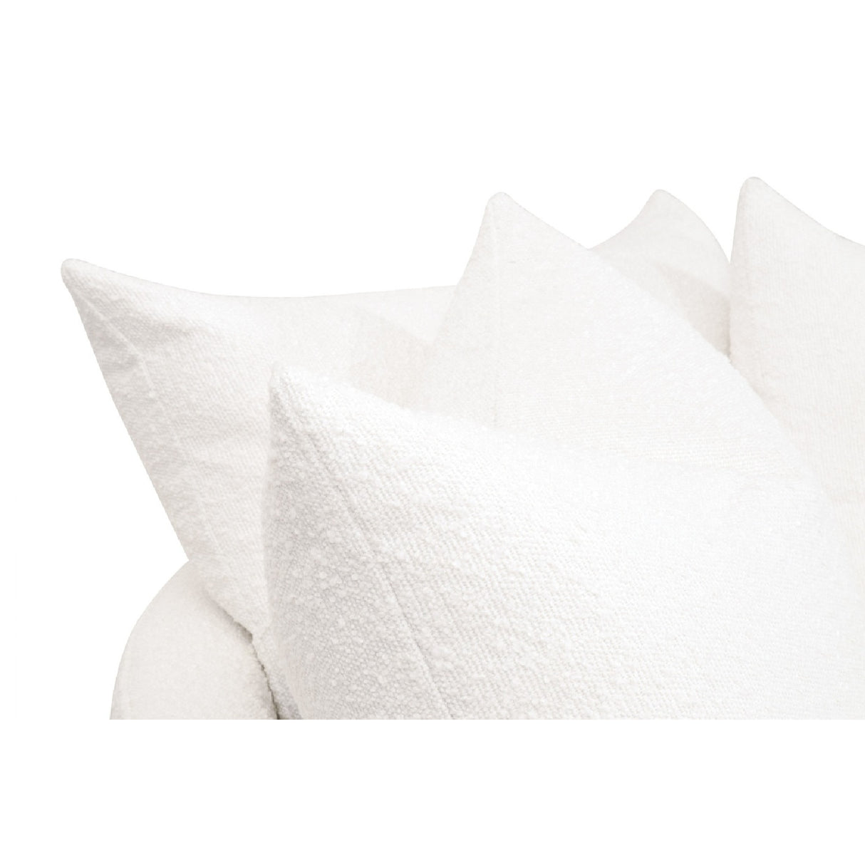 White Boucle Round Swivel Chair | Oroa.com