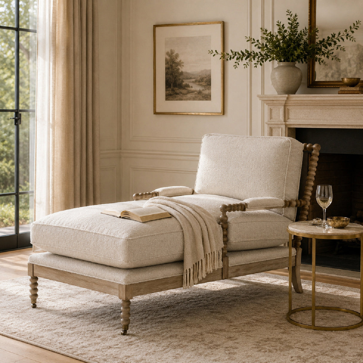 Gray Oak Chaise Lounge | Oroa.com