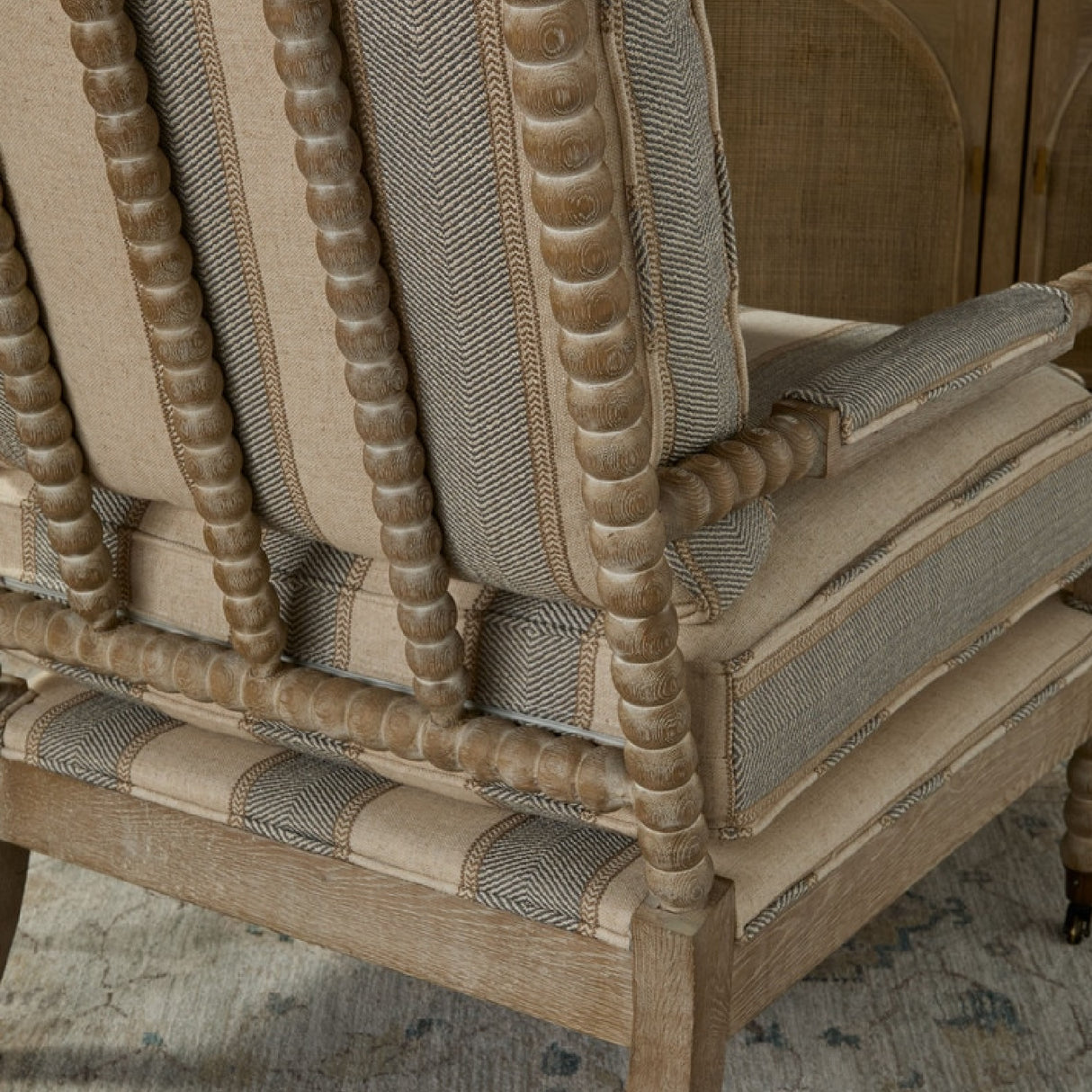 Gray Stripes Accent Chair | Oroa.com
