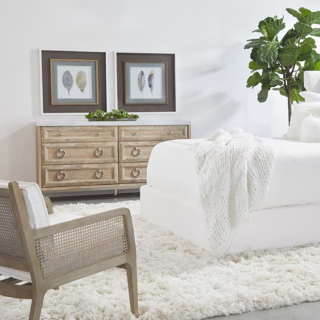 Oak Canework Lounge Chair | Oroa.com