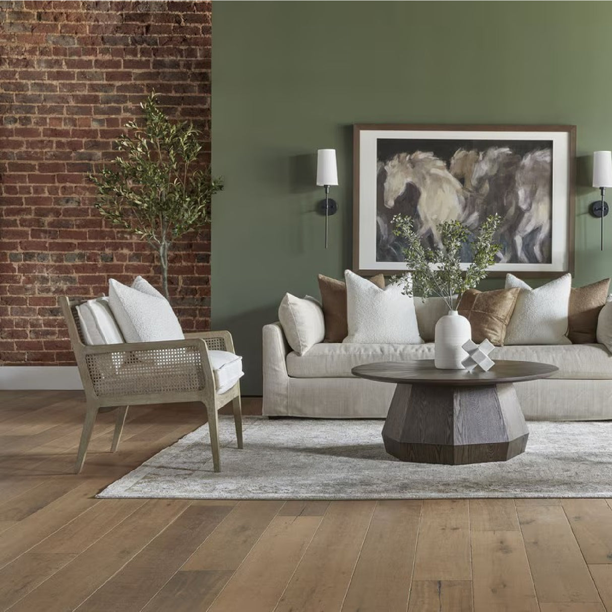 Oak Canework Lounge Chair | Oroa.com