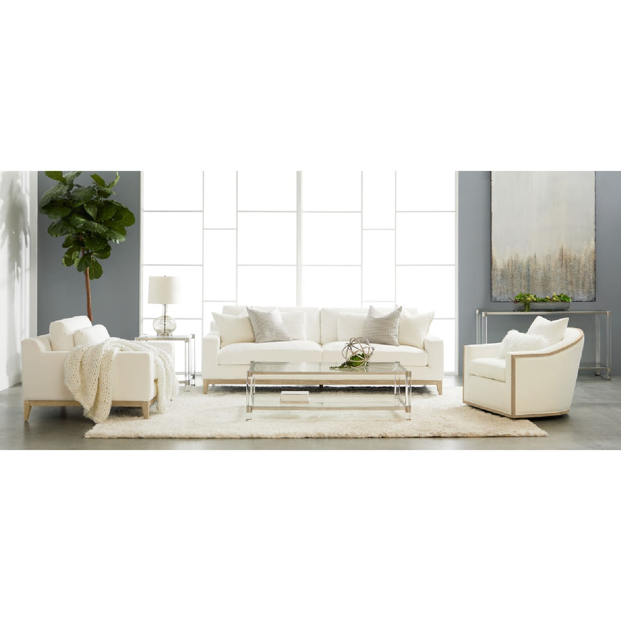 Cushioned Oak Swivel Club Chair | Oroa.com