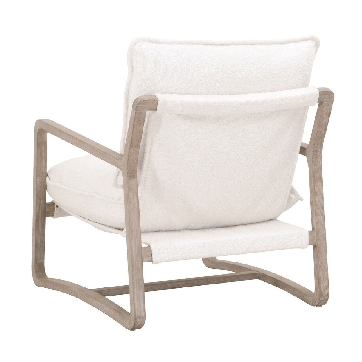 White Boucle Cushioned Club Chair | Oroa.com