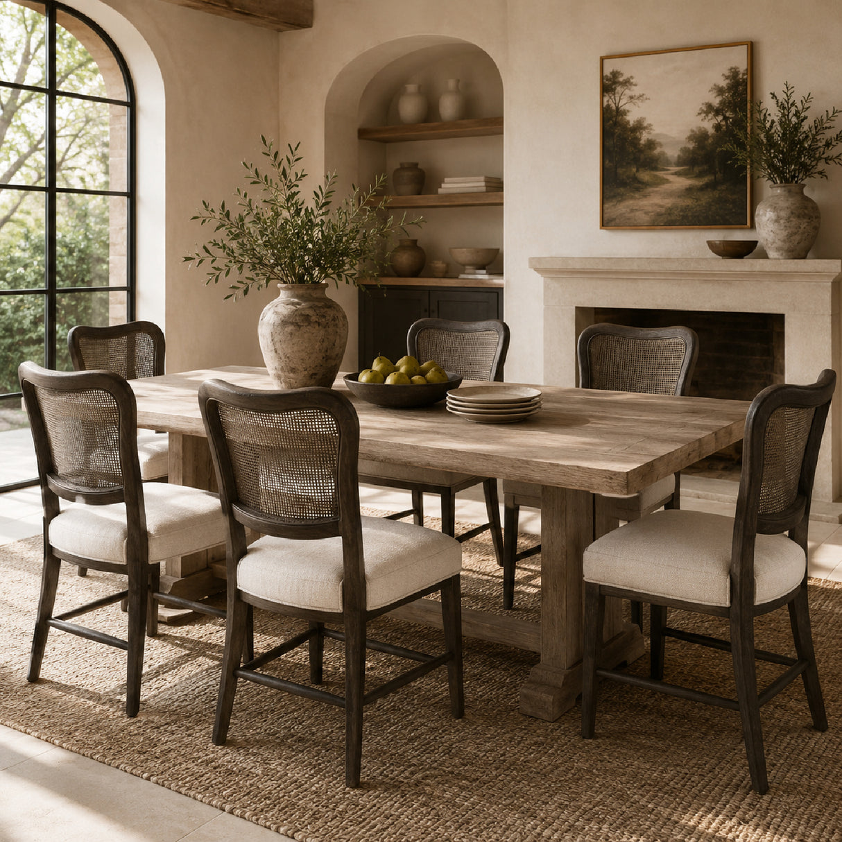 Cane-Back Dining Chair Set (2) | Oroa.com