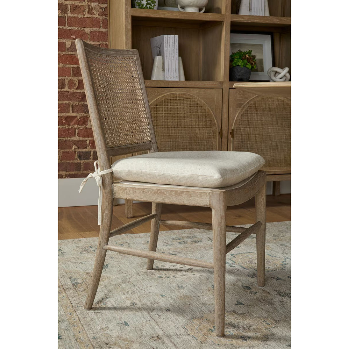 Oak Canework-Back Dining Chairs (2) | Oroa.com