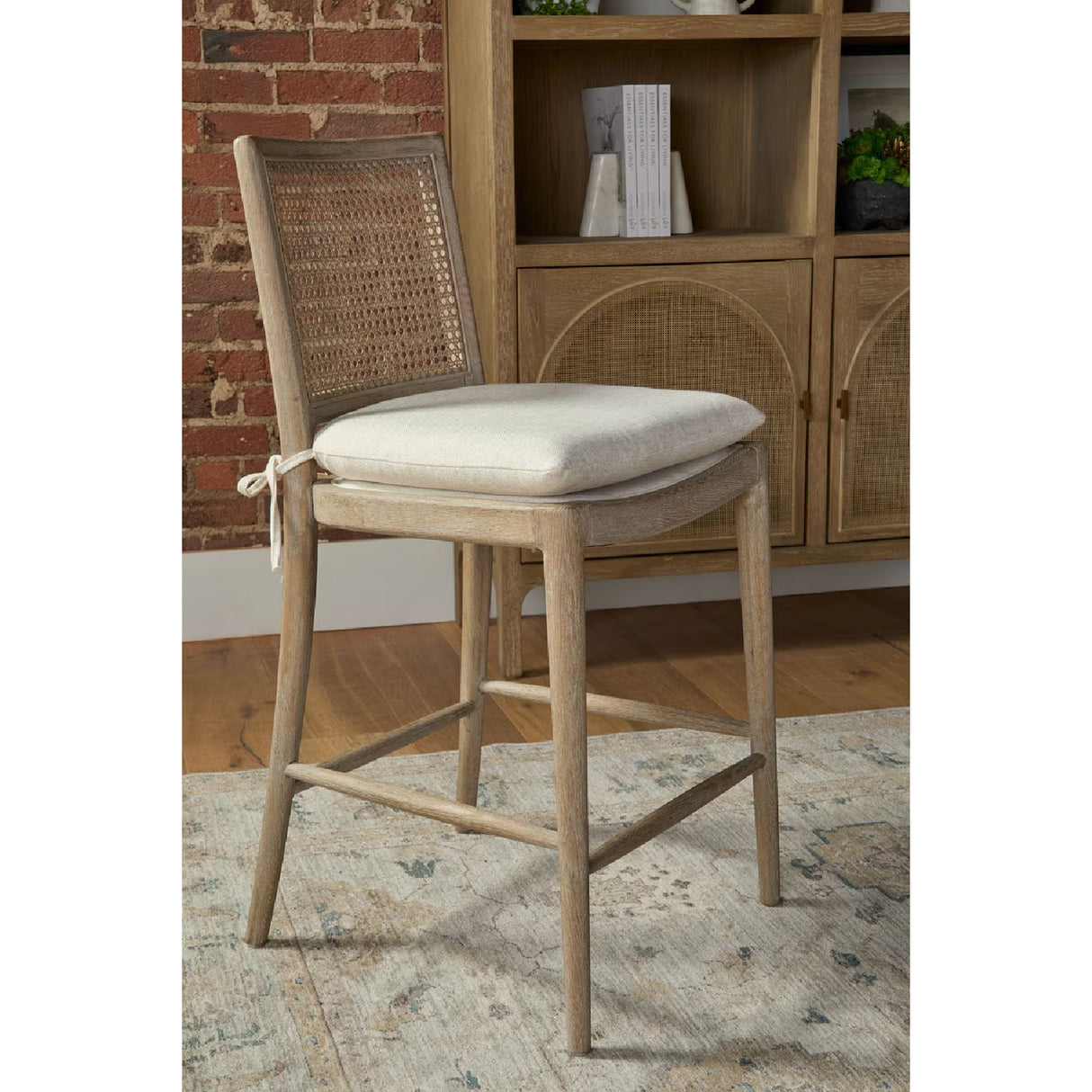 Oak Canework-Back Counter Stool | Oroa.com
