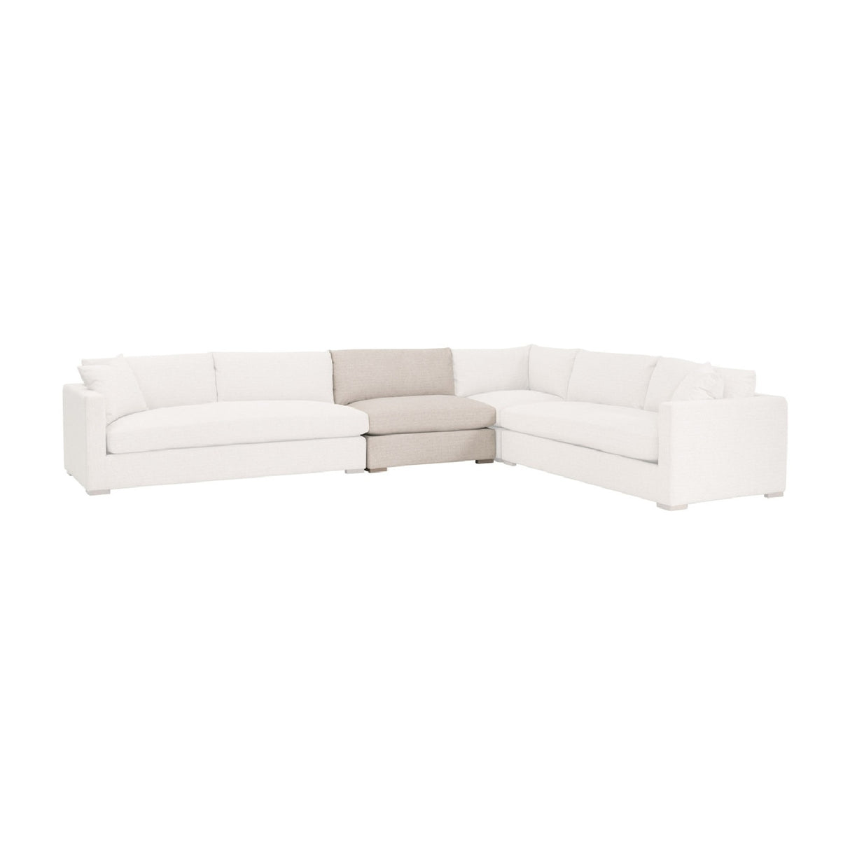 Beige Outdoor Modular Armless Chair | Oroa.com