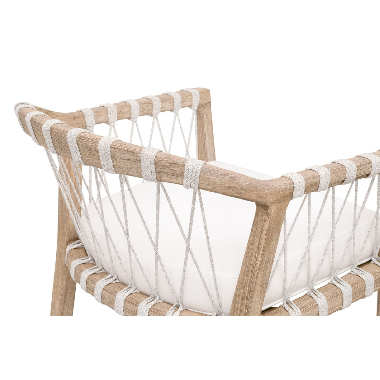 Hand-Wrapped White Rope Counter Stool | Oroa.com