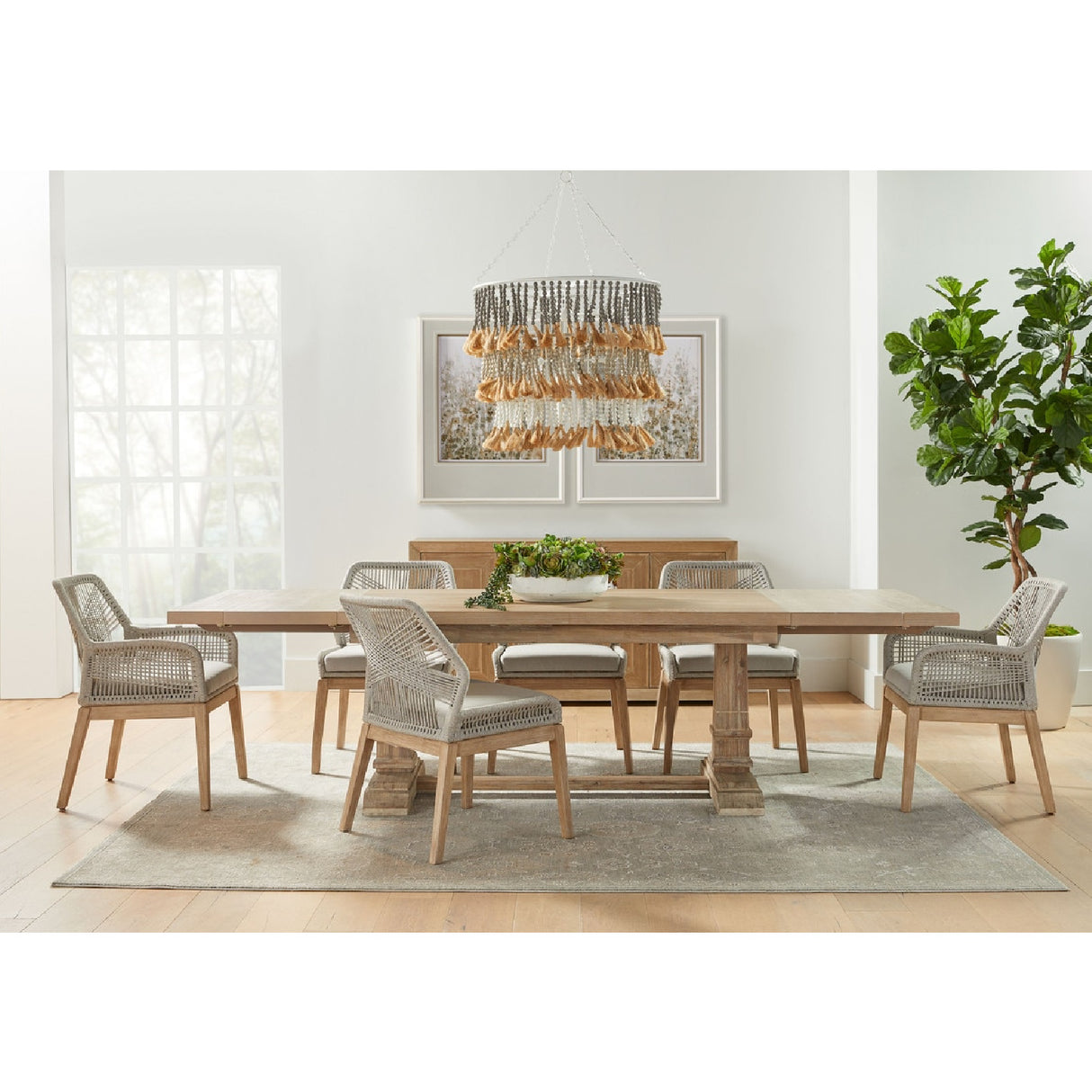 Woven Flat Rope Dining Chairs (2) | Oroa.com