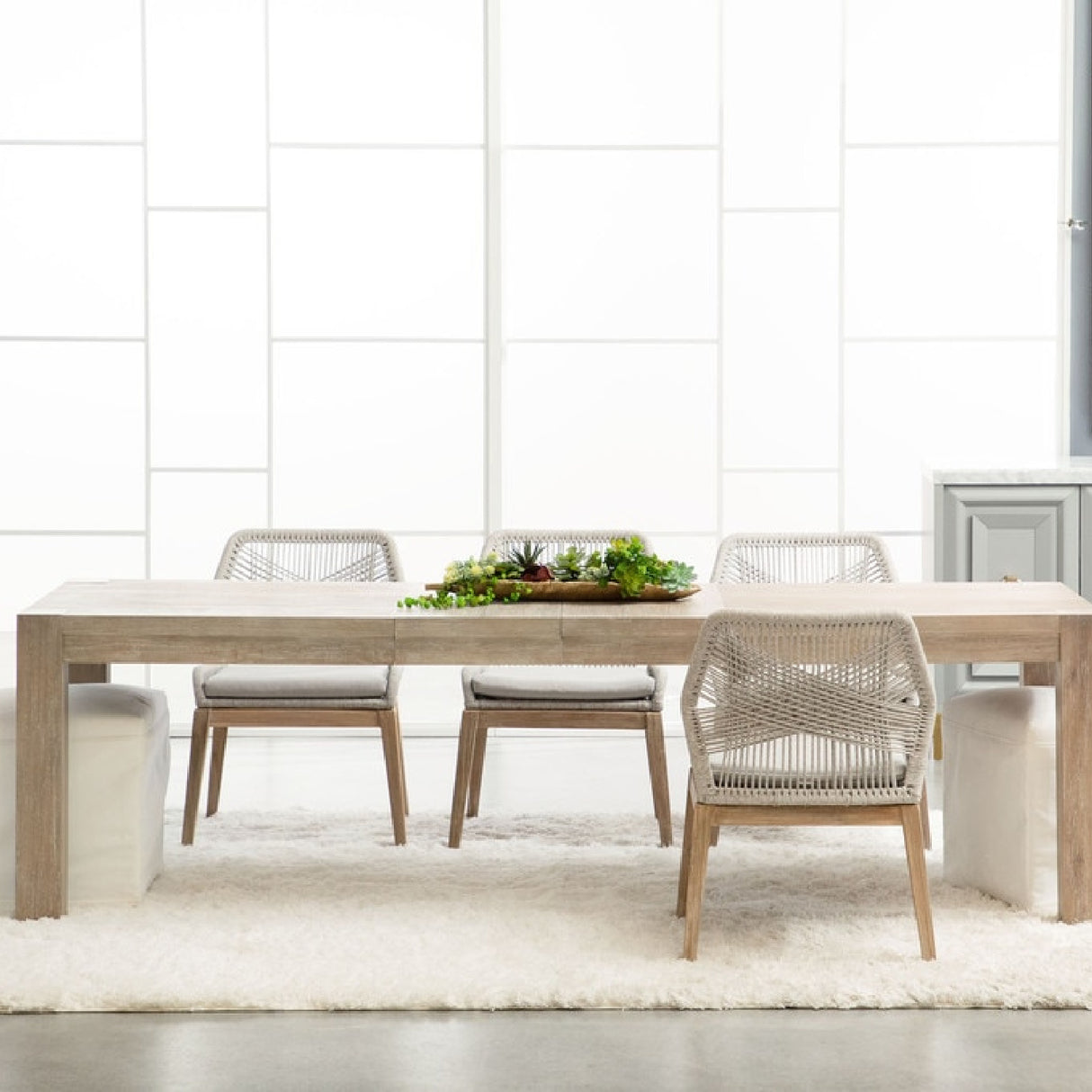 Woven Flat Rope Dining Chairs (2) | Oroa.com