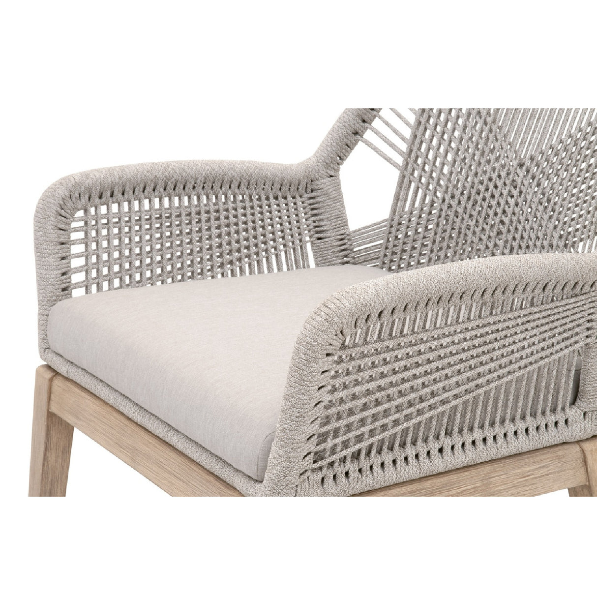 Woven Flat Rope Accent Armchairs (2) | Oroa.com