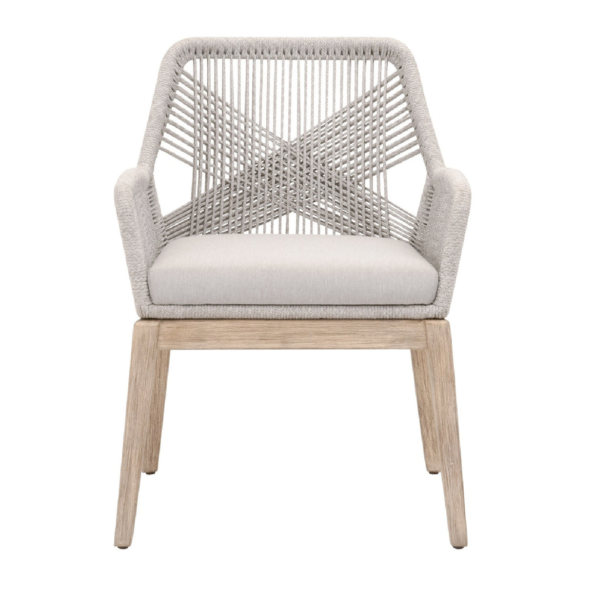 Woven Flat Rope Accent Armchairs (2) | Oroa.com