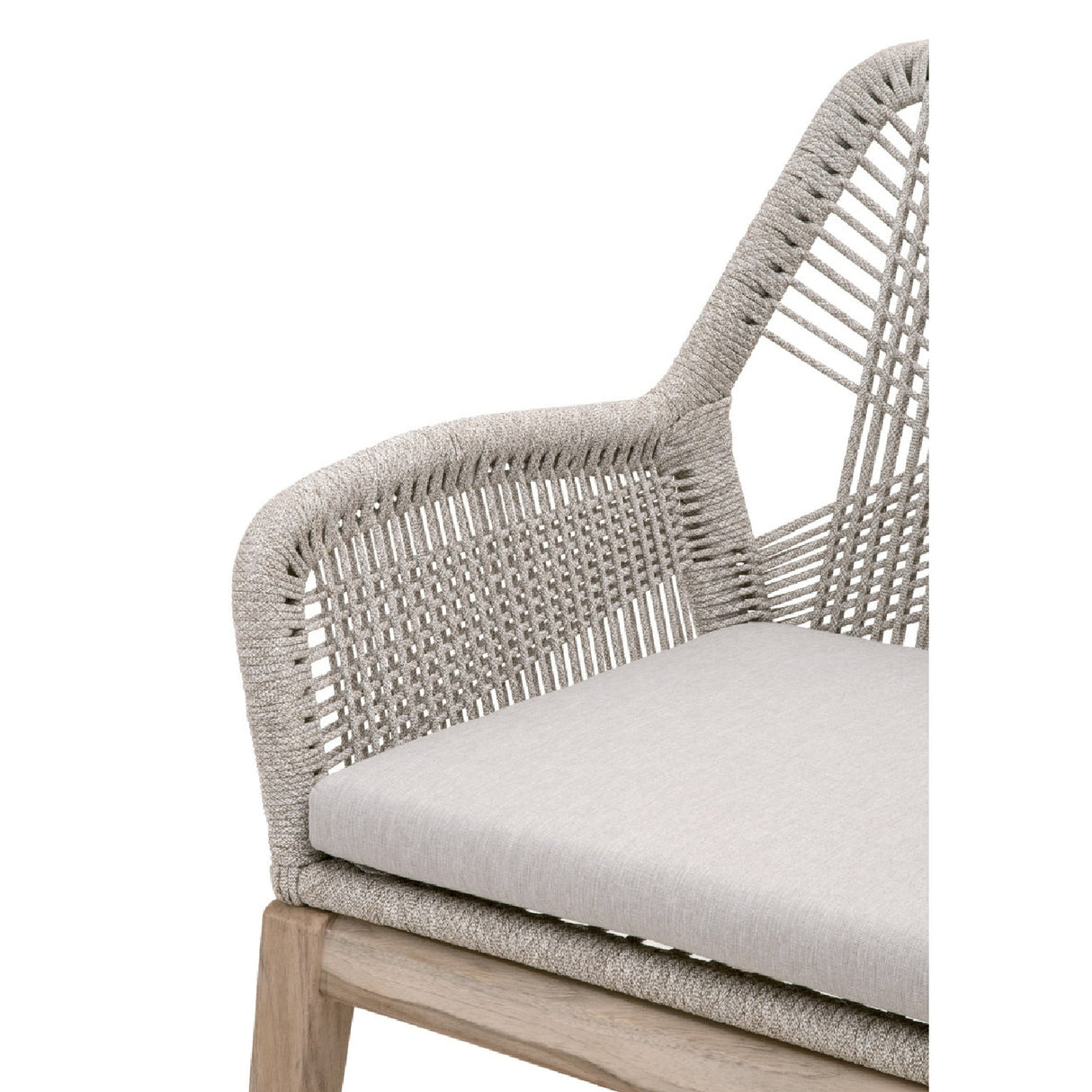 Taupe Flat Rope Outdoor Armchairs (2) | Oroa.com